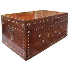 19thc Anglo Style Inlaid Trunk