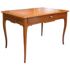 Antique 18th/19thc French Writing Table With Leather Top