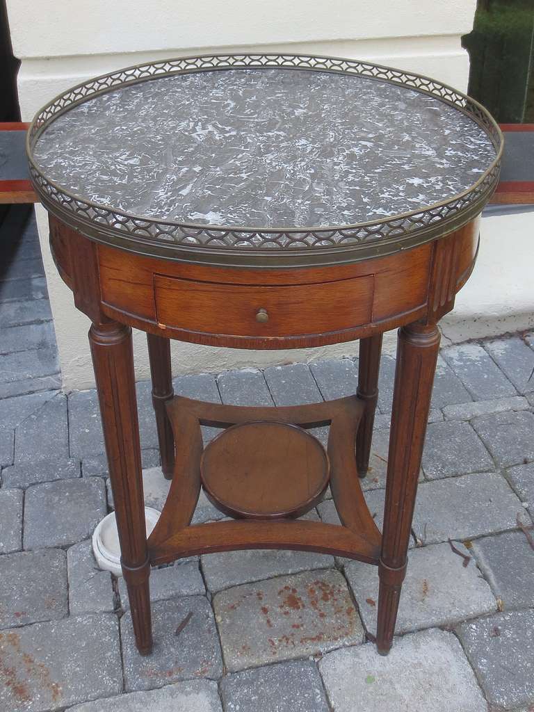 19th Century French Bouillotte Table with Brass Gallery 3