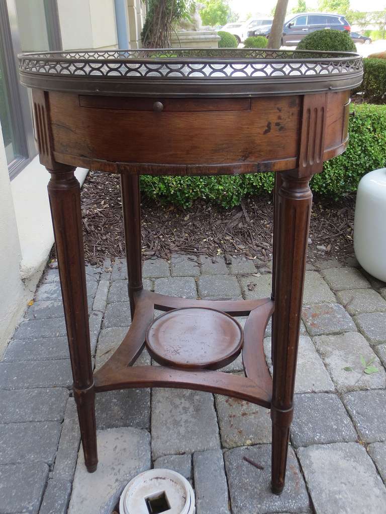 19th Century French Bouillotte Table with Brass Gallery 5