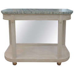 Antique 19th Century Painted Swedish Console with Mirrored Back