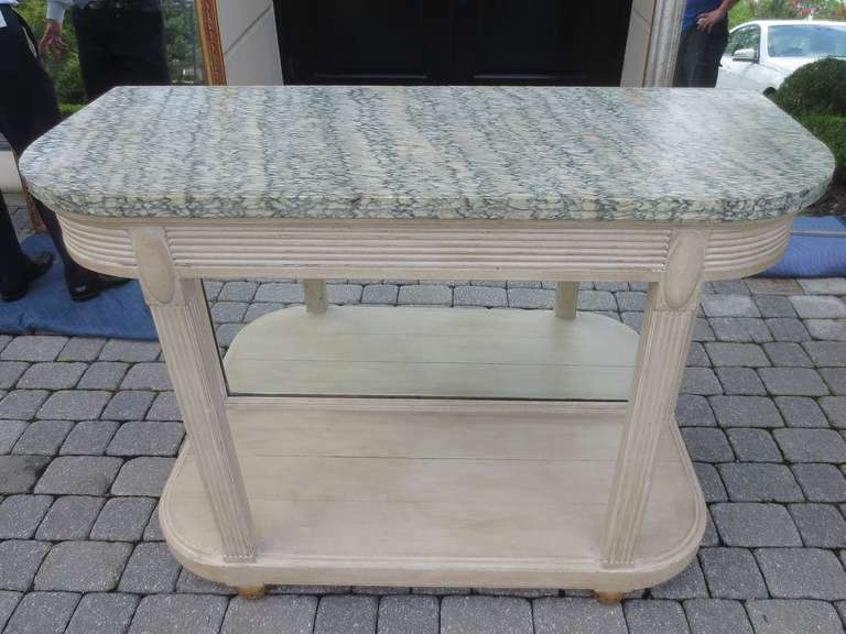 19th Century Painted Swedish Console with Mirrored Back