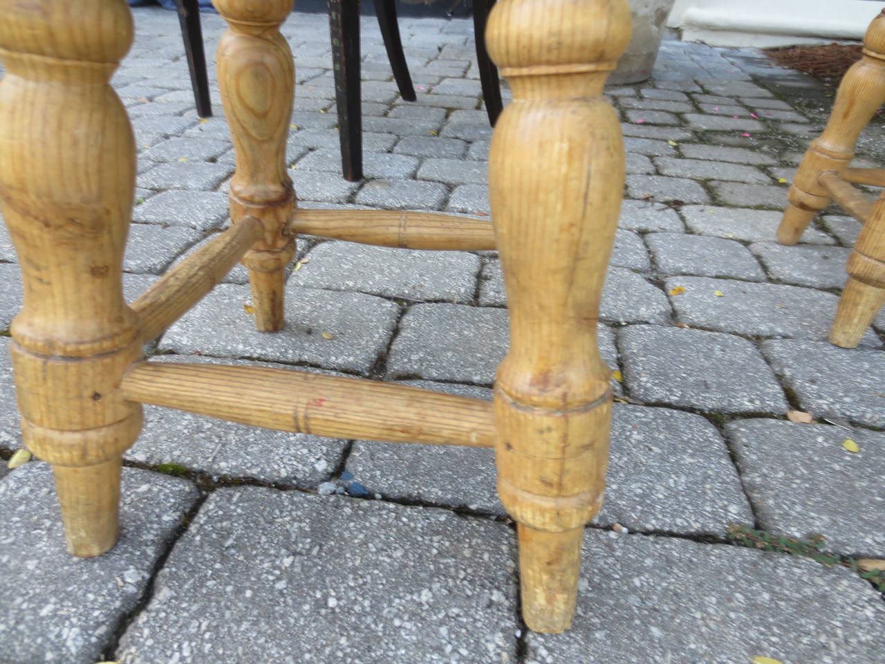 Pair of 19th Century Early English Pine Stools 3