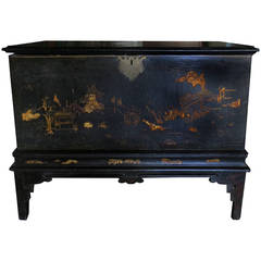 Antique 18th/19th Century Chinoiserie Trunk on Stand