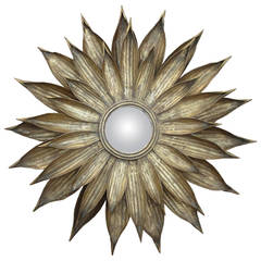 Tole French Starburst Mirror, circa 1950s