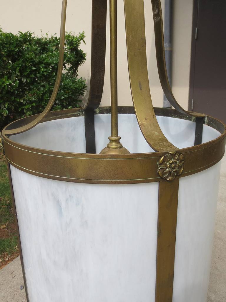 Early 20th Century, Bronze Jumbo Lantern In Good Condition In Atlanta, GA