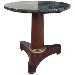 19th Century French Empire Table with Marble Top 7