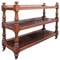 19thc English Wooden Three-tier Etagere, Rare Scale