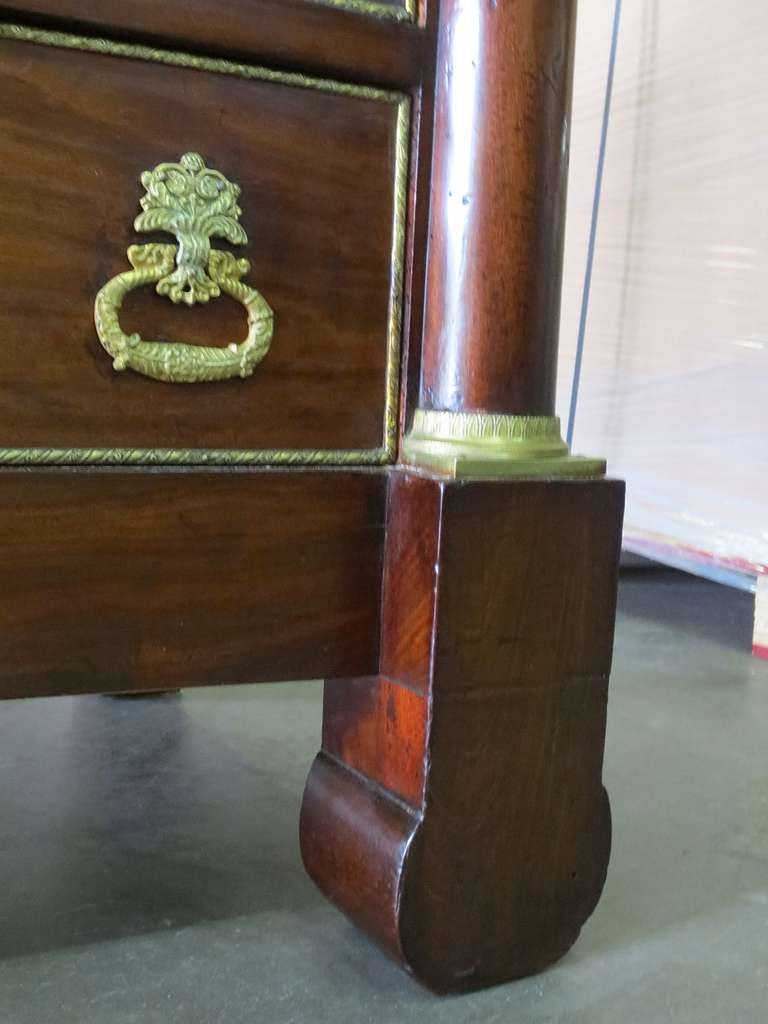 Late 19th Century French Empire Mahogany Commode with Gilded Bronze Mounts 2