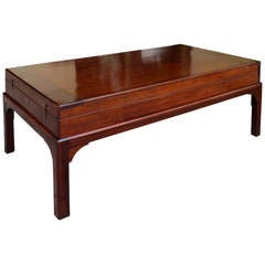 Late 19th Century Mahogany Bagatelle Table On Stand As Coffee Table