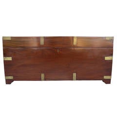 19th Century Chinese Export Brass Bound Camphor Trunk