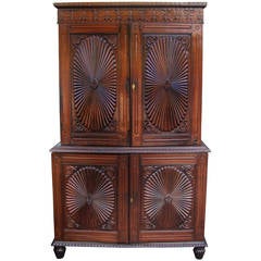 Antique 19thc Anglo/indian Regency Style Cabinet