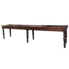 19th Century Walnut Hall Bench