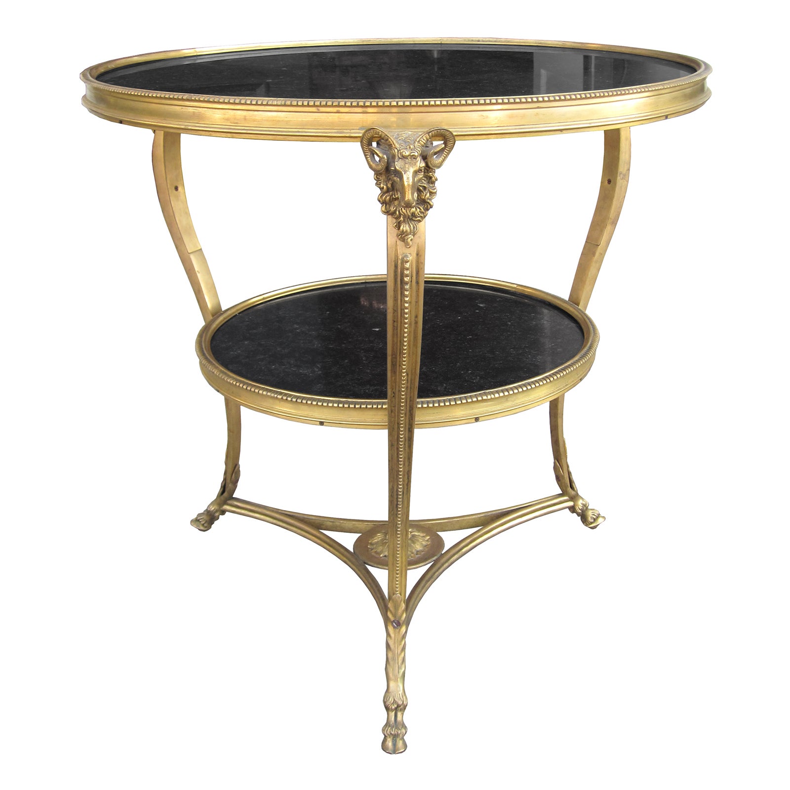 20thC Louis VXI Style Marble & Gilt Bronze Gueridon Table