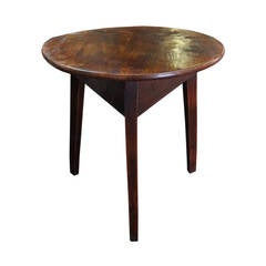 19thC ELMWOOD PUB TABLE, PROBABLY ENGLISH