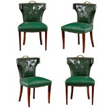 Set of 4 1950's Hollywood Regency Klismos Chairs, Style of D. Draper