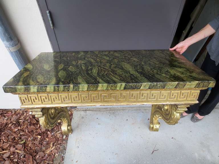 18th Century and Earlier Pair of 18th Century Continental Giltwood Consoles