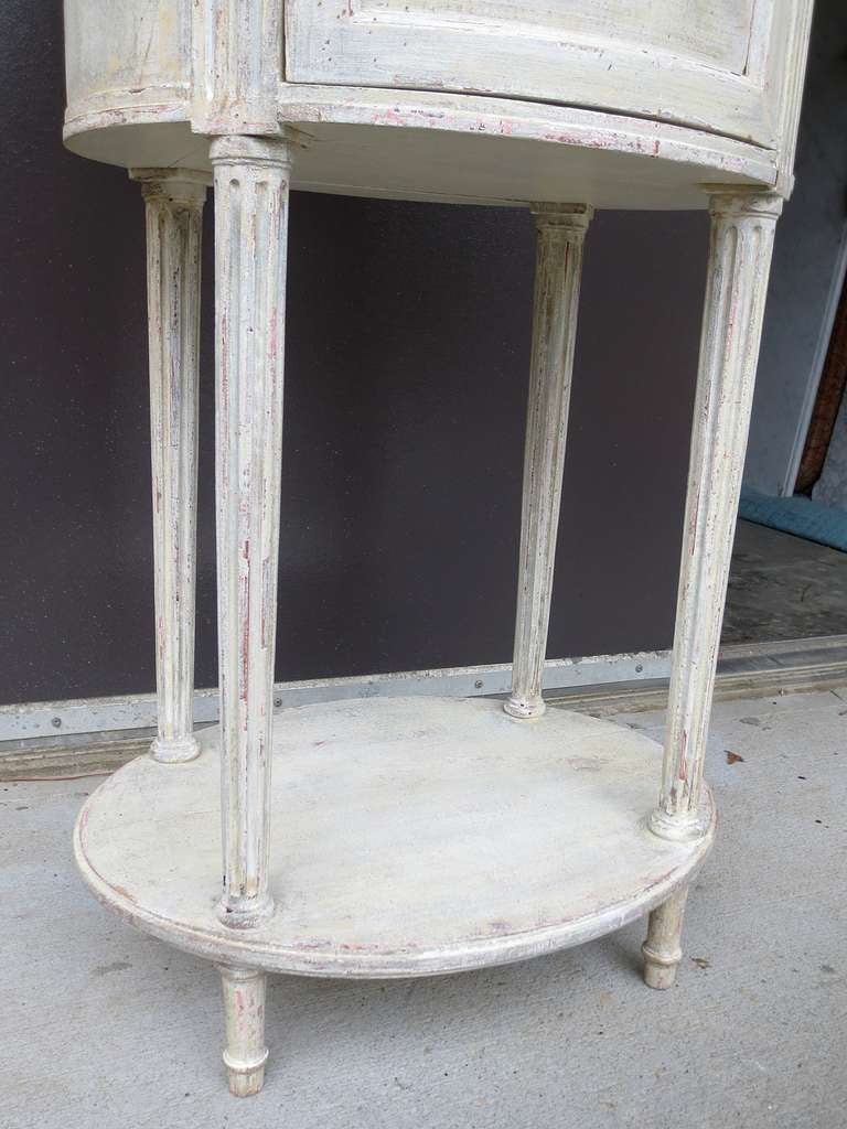 Pair of 19th/20th Century French Bedside Tables with Marble Tops & Interior 3