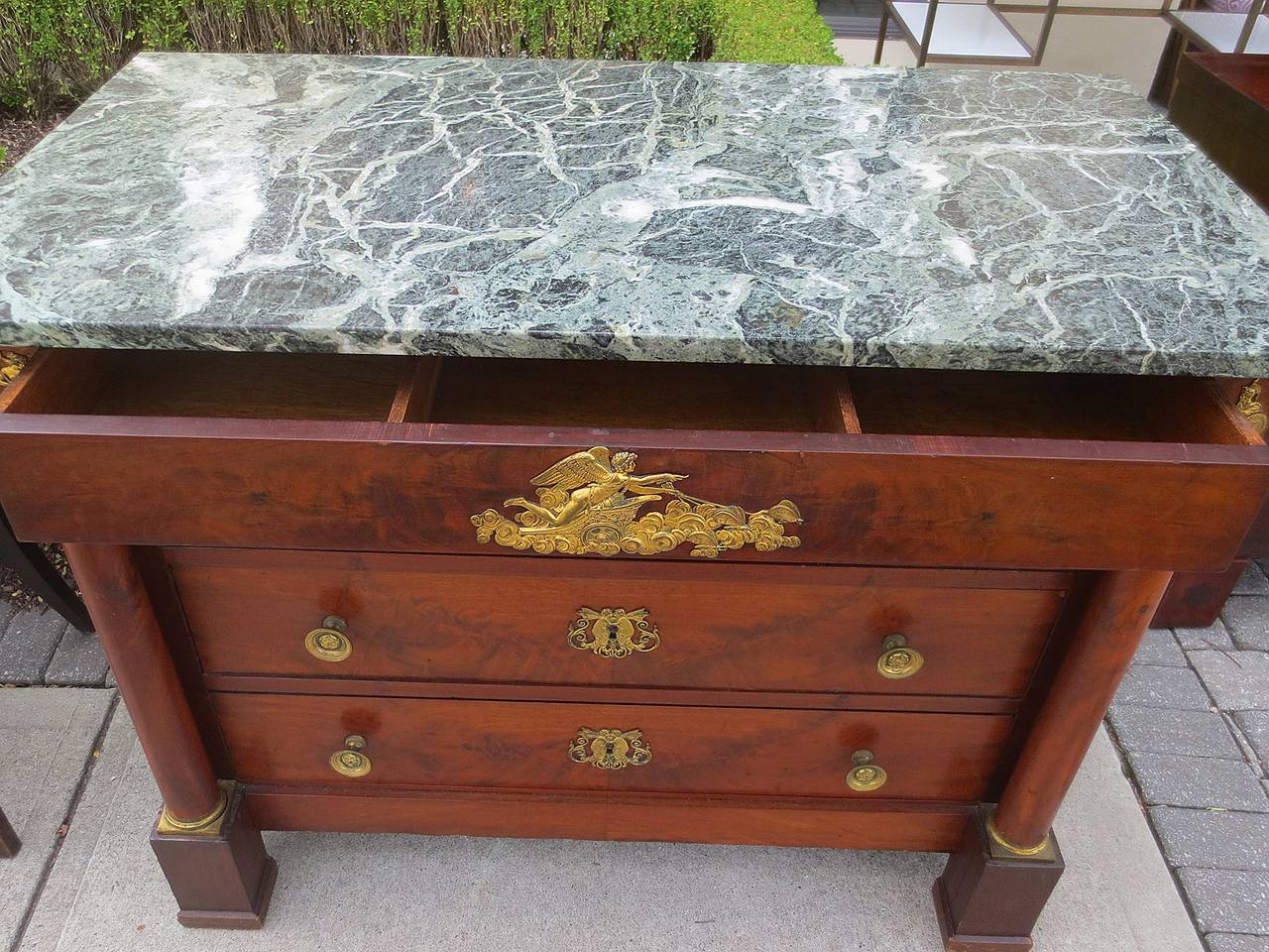 Marble 19th Century French Empire Commode