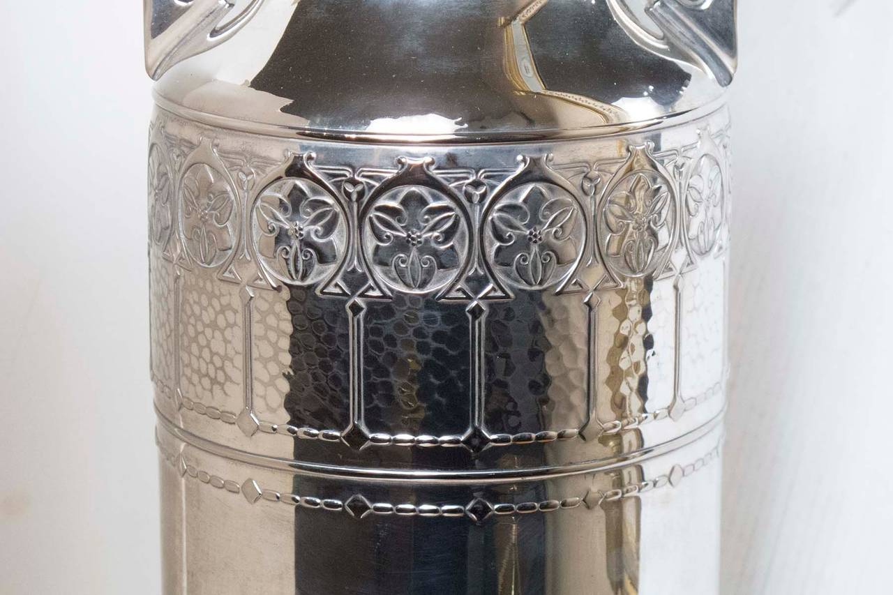 Large Pair of Art Deco Silver Plated WMF Vases, circa 1920 In Excellent Condition In New York, NY