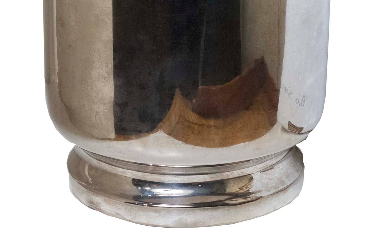 Large Pair of Art Deco Silver Plated WMF Vases, circa 1920 1