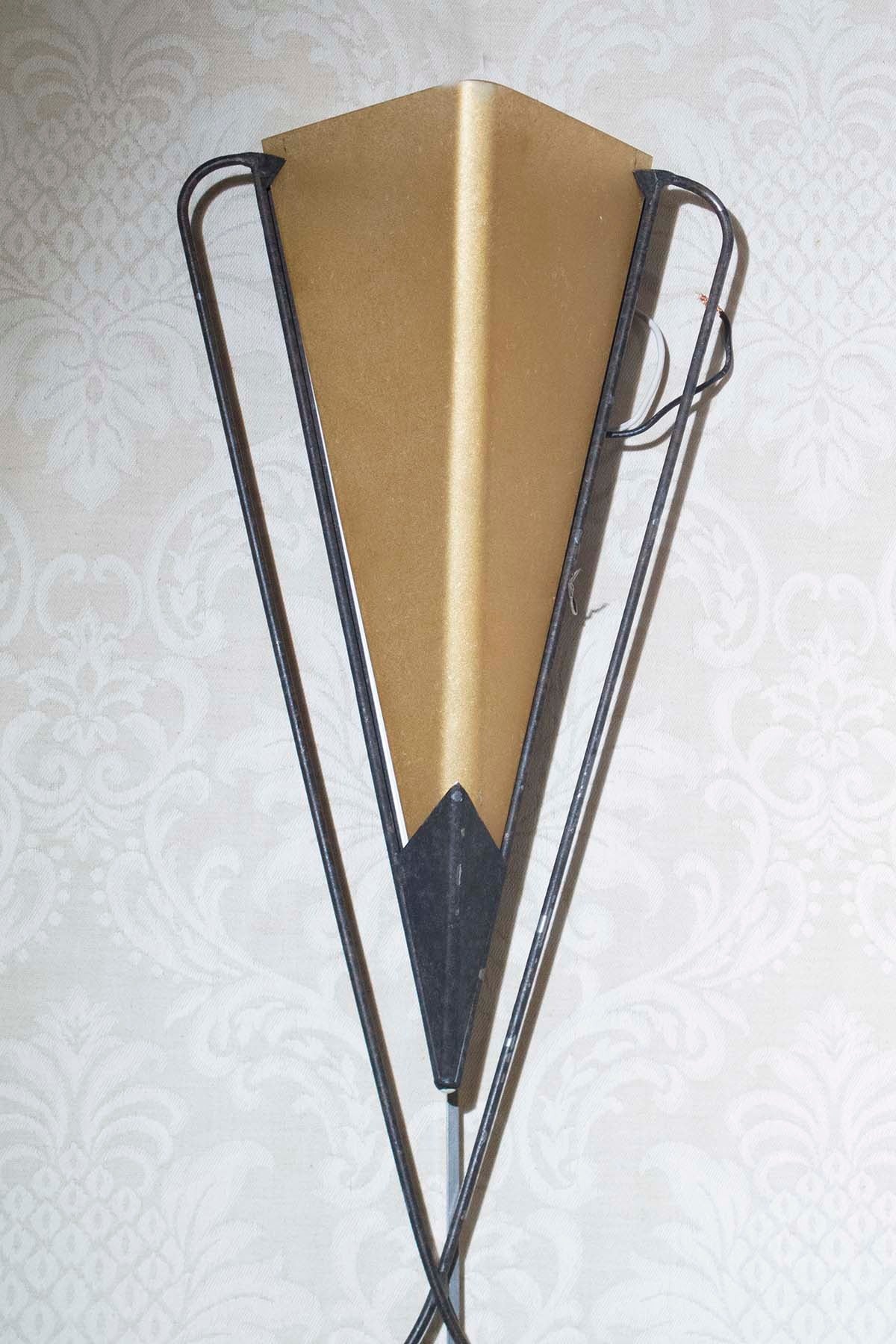 20th Century Set of Six Mid-Century Modern Wall Sconces, circa 1950 For Sale