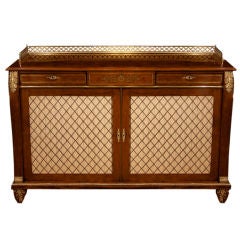 Regency Brass-Inlaid Rosewood Server