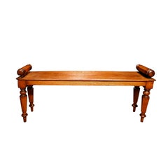 Antique Early Victorian Oak Hall Bench