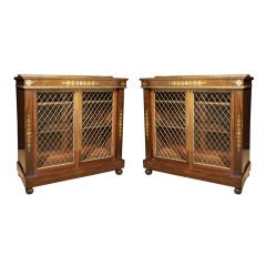 PAIR Regency Rosewood Cabinets