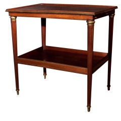 French Brass-Mounted Mahogany Side Table