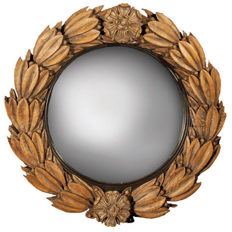 Laurel Wreath Convex Mirror at 1stdibs