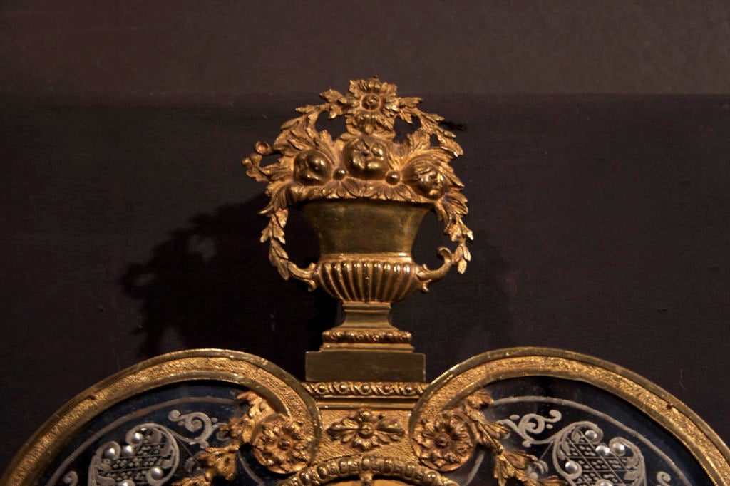 Baroque Fine Pair of Swedish Gilt Metal Mirrors after Gustav Precht, 19th Century For Sale