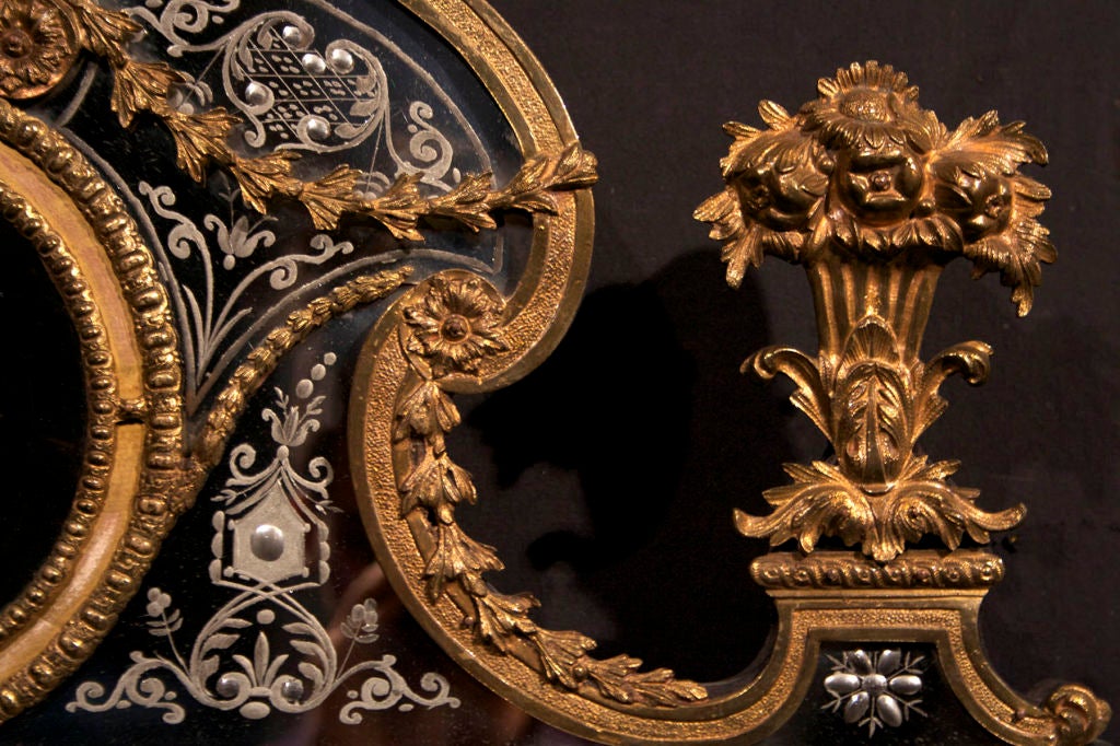 Fine Pair of Swedish Gilt Metal Mirrors after Gustav Precht, 19th Century For Sale 1