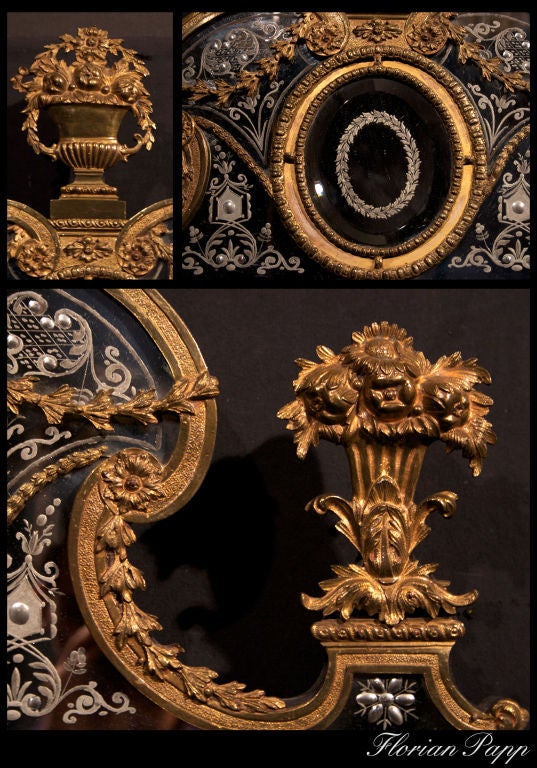 Fine Pair of Swedish Gilt Metal Mirrors after Gustav Precht, 19th Century For Sale 3
