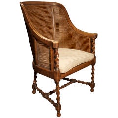 Continental Caned Fruit wood Bergere
