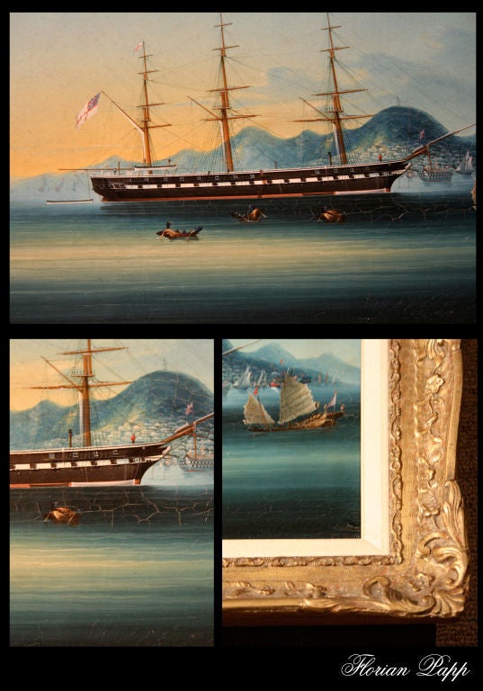 Chinese Export Oil Painting, Late 18th Century 4