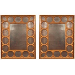 Vintage PAIR Gilt Wood Rectangular Mirrors
