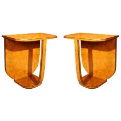 Pair Art Deco Style Console Tables