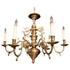 Anglo-Dutch Brass Chandelier, Early 18th Century