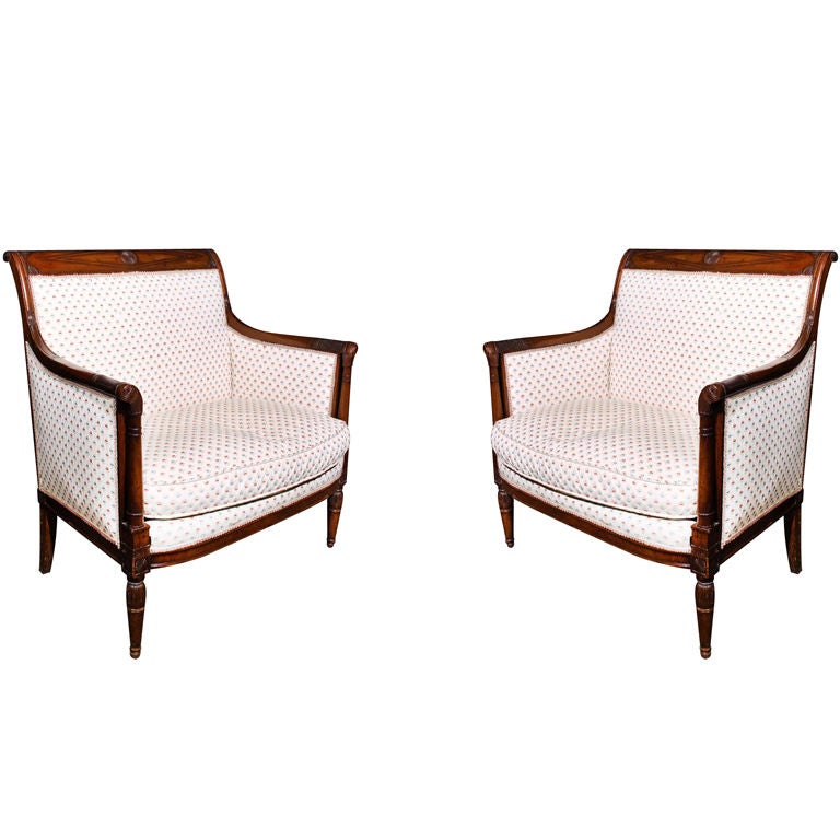 Pair of Directoire Mahogany Marquises For Sale