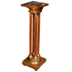 French Directoire Style Mahogany and Brass Detailed Pedestal