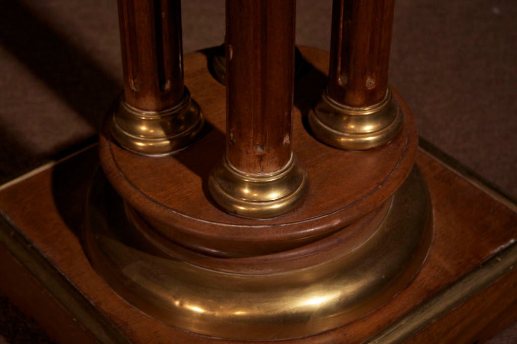 French Directoire Style Mahogany and Brass Detailed Pedestal For Sale 2