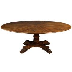 Antique Walnut "Jupe" Dining Table