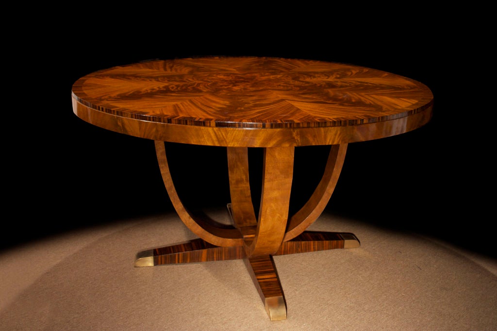 20th Century Art Deco Mahogany Circular Dining