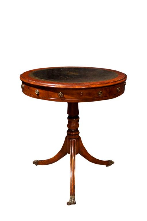 Classic Georgian Mahogany small size Drum Table, English C 1810