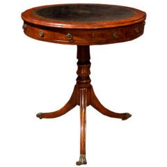 Classic Georgian Mahogany small size Drum Table, English C 1810