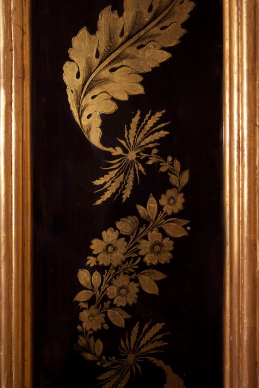 Regency Gilded Verre Églomisé Mirror Attributed to Fentham, English, circa 1810 For Sale 1