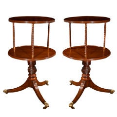 Pair of Regency Mahogany Dumbwaiters, English, circa 1810