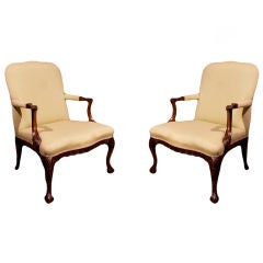 Pair Georgian Style Armchairs