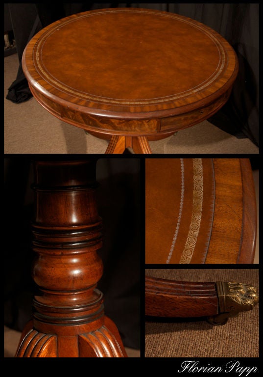 Classic Regency Mahogany Drum Table, English, circa 1815 For Sale 3